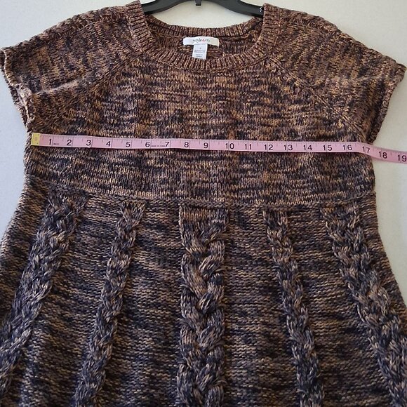 Style & Co Black & Brown Cable Knit Sweater Dress Women's Size S - Picture 11 of 12